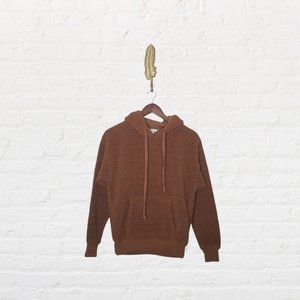 American Eagle Sherpa Fleece Pullover Hoodie XS